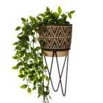 CHU014_B_Tribal_Planter_With_Wire_Stand. Copy